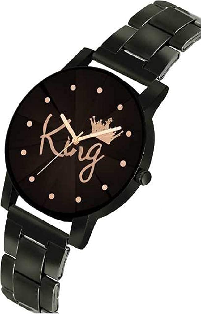 JINIK Combo of King Queen Watch for Men and Women |Couple Watches | Watches for Boys Stylish | Ladies Watch | Watch for Girls Stylish | Chain Watch 2