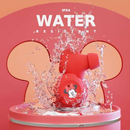 Disney Minnie Mouse Bluetooth Earbuds with Charging Case- Bluetooth Wireless Headset with Built-in Mic and 30 Hours of Playtime- Minnie Mouse Gifts for Women, Men and All Fans of Disney Gifts 6