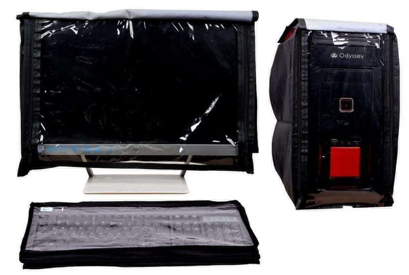 GUTSAV SALES ® DESKTOP COVER FULL SET 23.5 INCH MONITER, KEYBOARD, CPU COVER 3 SET 3