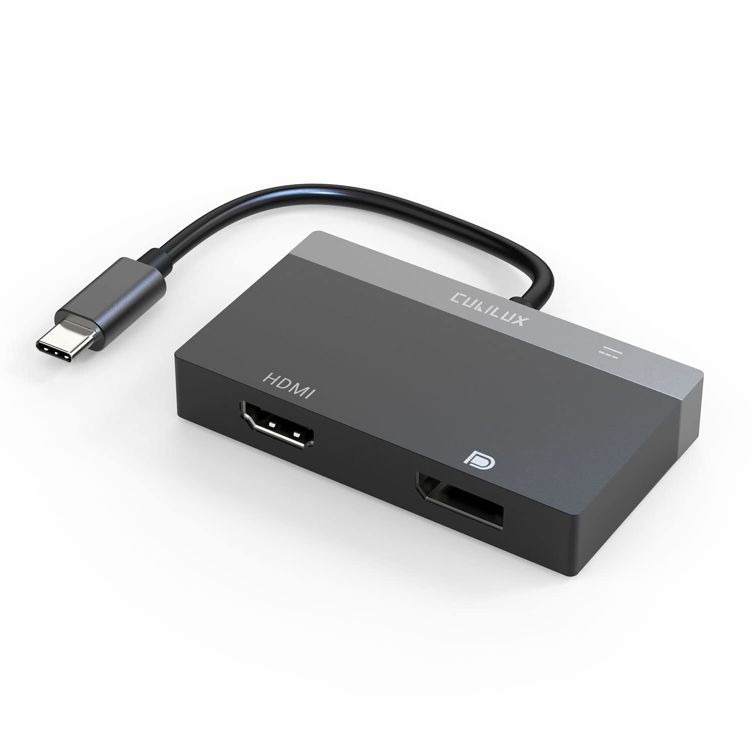 Cubilux 8K@60Hz Thunderbolt 4/3 to HDMI DisplayPort Adapter Support 100W PD Charging, USB Type C to HDMI/DP Converter Charger Compatible with Surface Pro Dell HP Lenovo Asus Alienware Laptop Computer 1