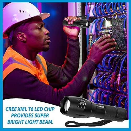 FREEZE2TRIM Vital Tac Flashlight, Elite Tac USA Tactical Flashlight, Battery Powered LED Flashlight VitalTac Flashlight High Lumens Military Grade 2000 Lumens 5 Modes Zoom, SOS, Ultra Bright Torch 4