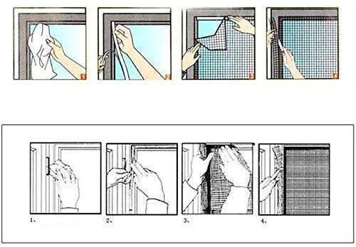 Anaya Mosquito Net Insect Mesh with Velcro Tape 5/7ft(150/210cm) 60/84in (White Color) Insect Repellent Insect Fly Bug Mesh Screen- Velcro Model (NEW-DIV-138) 4