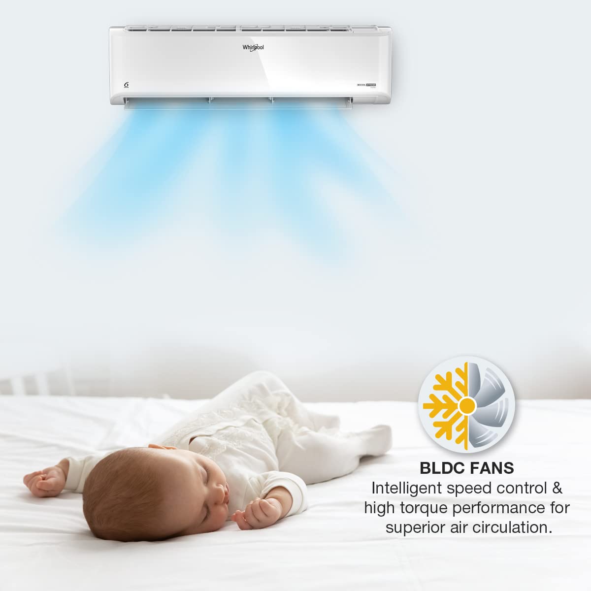 Whirlpool 1.5 Ton 4 Star, Inverter Split AC (Copper, Convertible 5-in-1 Cooling Mode, 2023 Model, 3DCool Xtreme 15T 4S INV EXP S3J3AJ0, White) 5