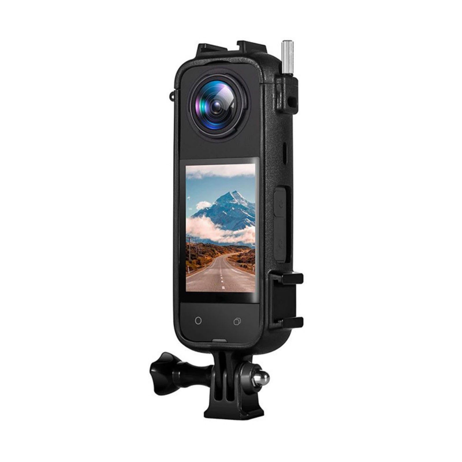 Generic Frame Cage for Insta360 X4, Durable Housing Cage with 1/4 Threaded Hole and Dual Cold Shoe Mount, Lightweight Protective Frame for Insta360 X4 4
