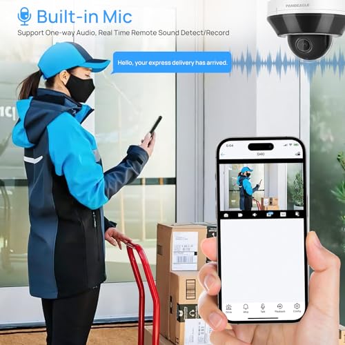 5MP PTZ Outdoor PoE IP Camera Speed Dome with Auto Tracking,Pan Tilt 18x Optical Zoom,AI Human/Vehicle Detection,165ft Night Vision,Two-Way Audio,H.265+,IP66,Compatible for Hikvision 6