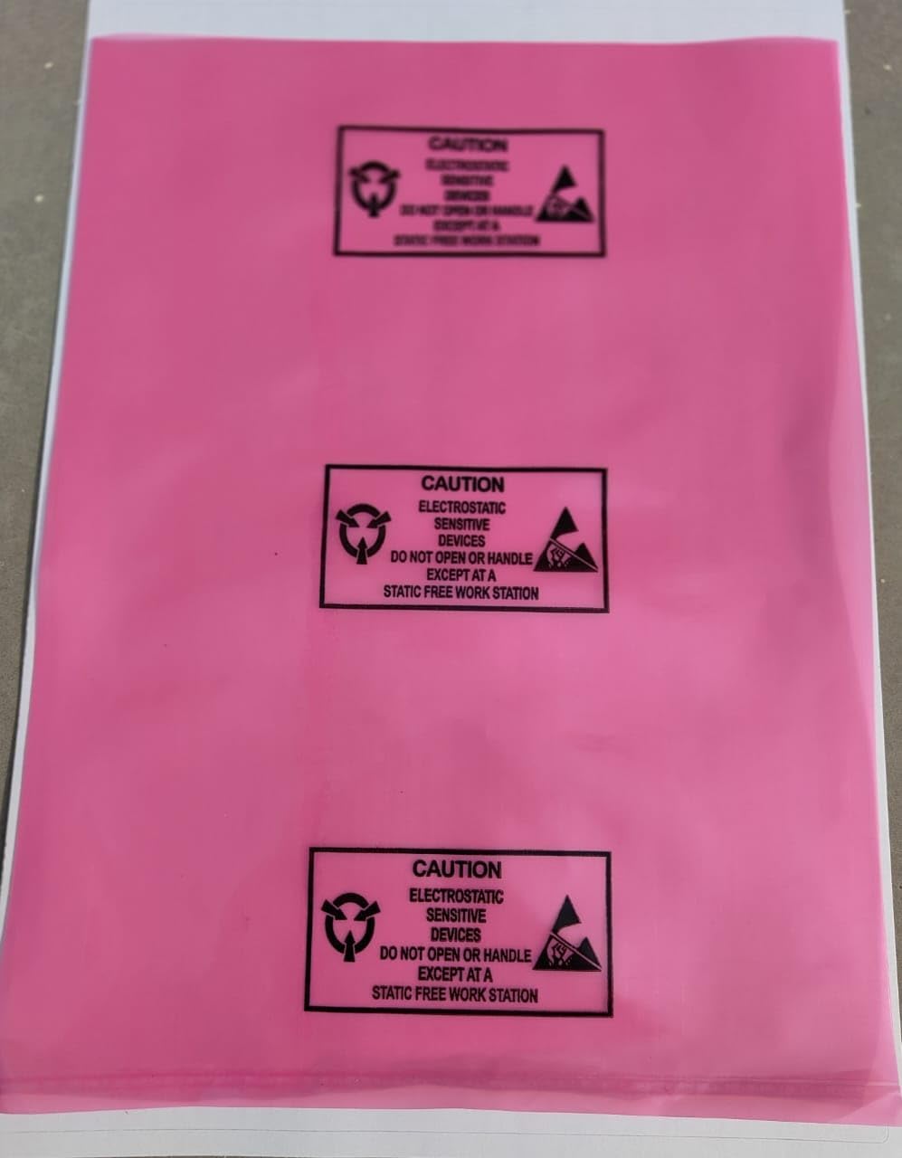 ESD Safe Antistatic Pink Bag for Hard Disk and Mother Board Electronic Item Packing Bag Size-24X24 INCH /2X2 FEET Pack of 50 PCS 1