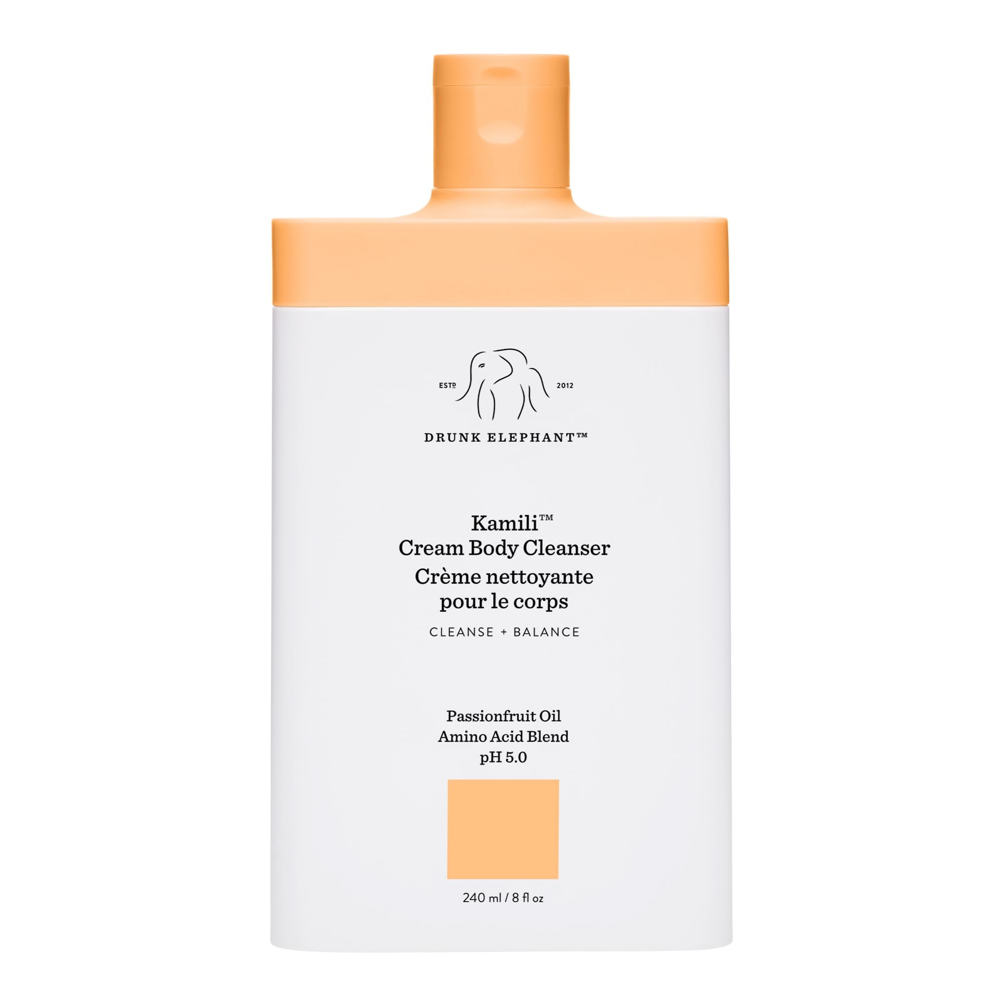 Drunk Elephant Kamili Cream Body Cleanser - 240 ml/8 fl oz - Sulfate-Free Body Wash - Clean Clinical Skincare - Cruelty-Free - Free of Essential Oils, Silicones, and SLS 1