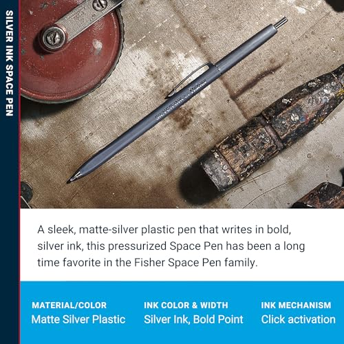 Fisher Space Pen Silver Ink Space Pen, Ballpoint, Bold Point, Silver Metallic Ink 3