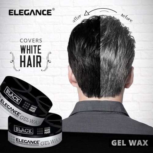 E Elegance Hair Products - Black Color Hair Styling Gel Wax 4.93 Oz - Medium Control, Shinny Finish, Effortless Elegance 4