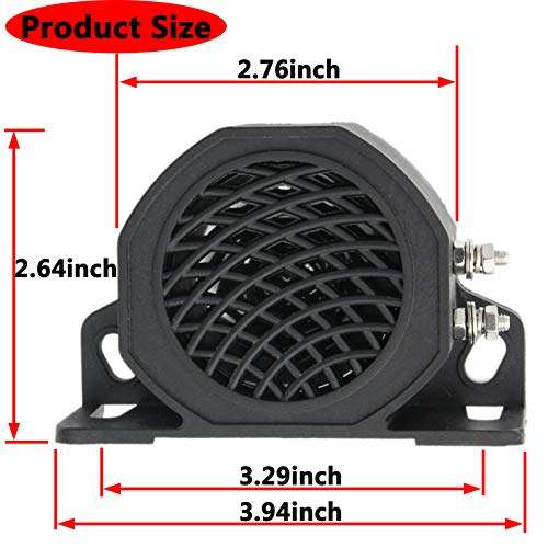 LIYYOO 2 Packs Car Waterproof Heavy Back-up Alarm with Super Loud Beeper Tone,102dB 12V-48V,Universal Industrial Replacement Heavy-Duty Back-up Alarm, for Truck Van Freight Car Lorry Heavy Vehicles 3