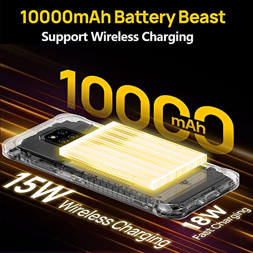 Ulefone Unlocked Rugged Smartphone, Power Armor 14 Pro Android 12 6GB+128GB IP68 Waterproof Phone, 20MP Triple Rear Camera, Wireless Charging, 6.52" HD+ Screen Dual 4G Unlocked Rugged Phone 3