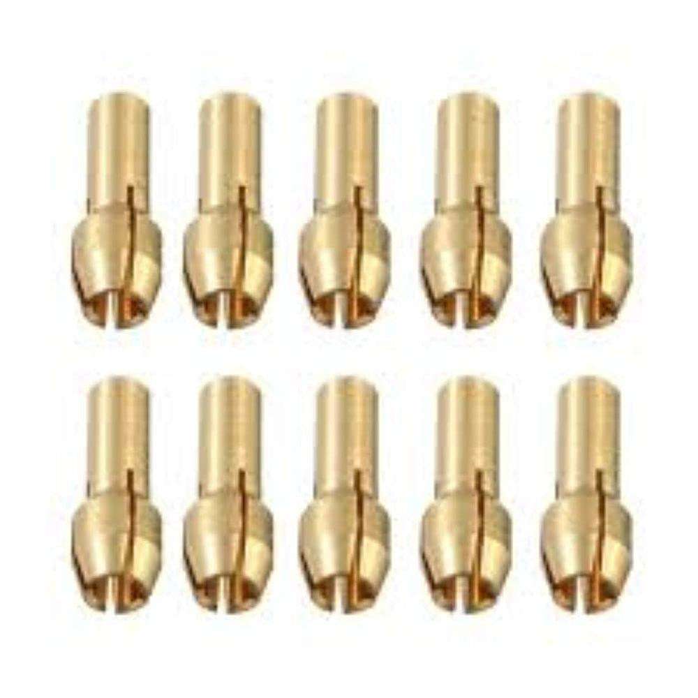 Diy Crafts 12600 10058 0.5-3.2mm Brass Drill Chuck Collet Bits 4.3mm Shank Rotary Tools, Multicolor, 10 Piece 5