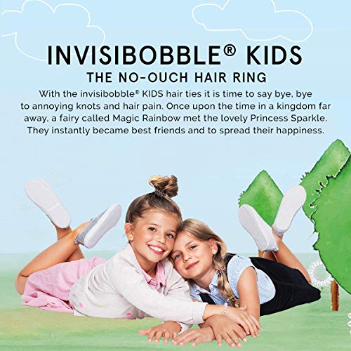 invisibobble Kids Spiral Hair Ring - Princess Sparkle - No-Ouch Coil Hair Ties with Strong Grip, Non-Soaking, High Wearing Comfort Updo Tool for Girls Toddlers and Kids 5