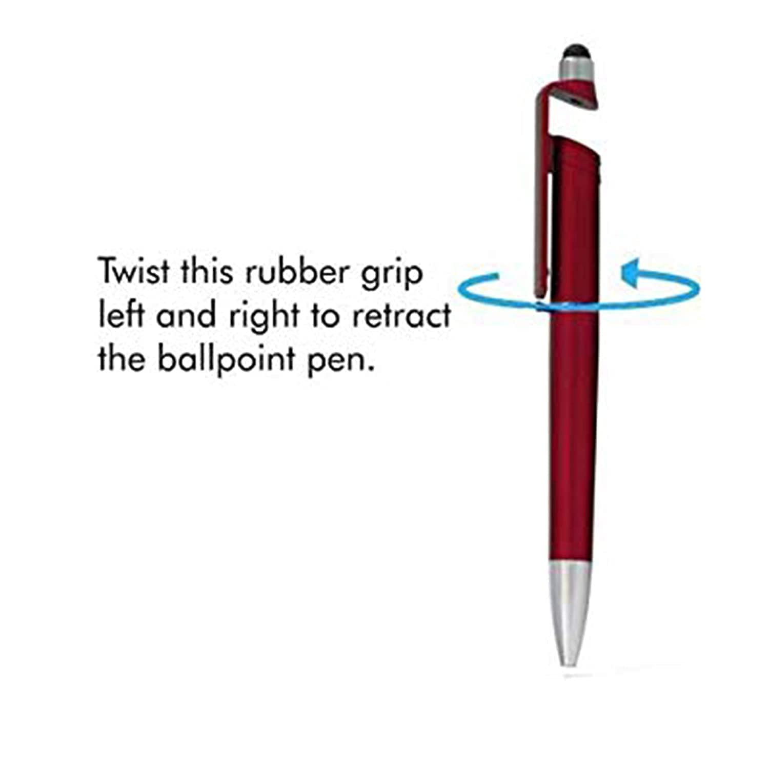 Mobile Stand For Vivo Y61 / Y 61, Vivo Y75 / Y 75, Vivo Y7x / Y 7 x, Vivo Y82 / Y 82, Vivo Z9 Pro / Z 9 Pro, Wishtel IRA A1 / A 1, Wishtel IRA J2 Ballpoint Function Stylus Pen with Mobile Stand Holder Writing Pen Screen Wipe Adjustable universal Mobile Phone Flexible Clip Holder Pen - (C1, Mix) 5