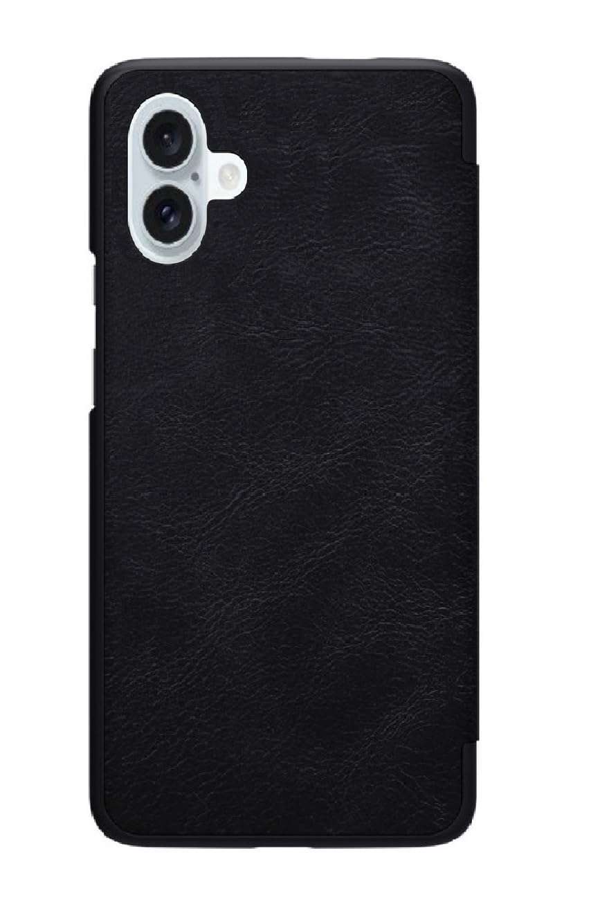 WHITBULL Slim Magnetic Closer Stand Leather Flip Case Cover for iPhone 16 Plus/iPhone 16 Max - Black 3