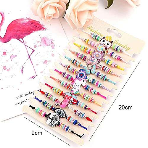 PALAY® Hand Bracelet for Kids Girls Stylish Unicorn Friendship Band Kids Bracelets for Girls Best Friend Bracelet Set Kids Party Gift Wrist Bracelet Hand Jewellery for Kids (Multicolor) - 12 Pieces 3