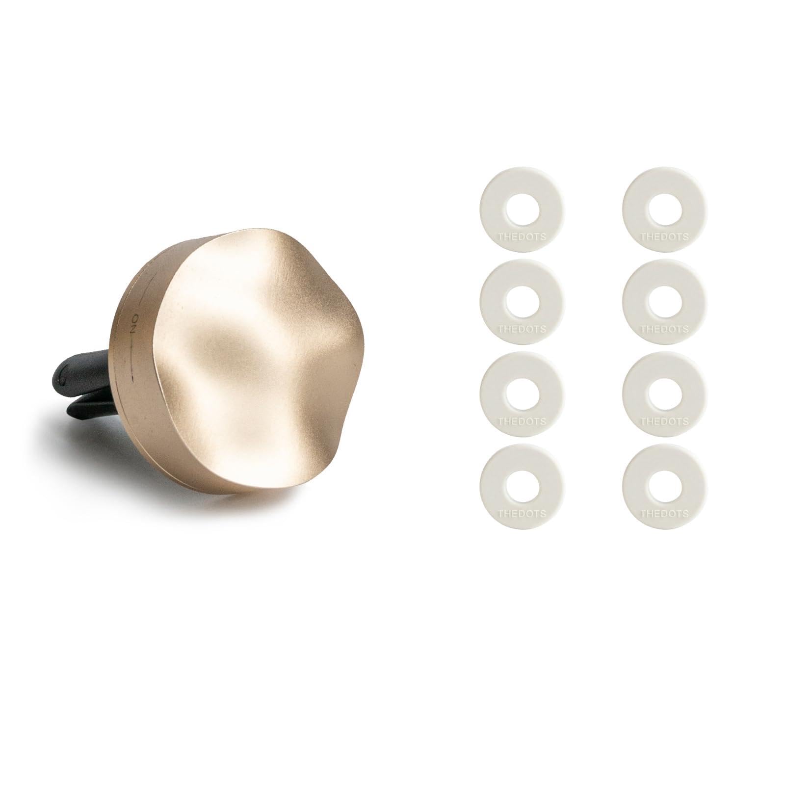 THEDOTS Gold Car Air Freshener, 8 Pack Frosted Ebony Refills 1