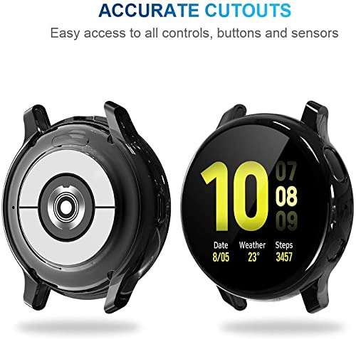 Sounce Thermoplastic Polyurethane Front Protection Case for Samsung Galaxy Watch Active 2 44mm Smart Watch, Black 4
