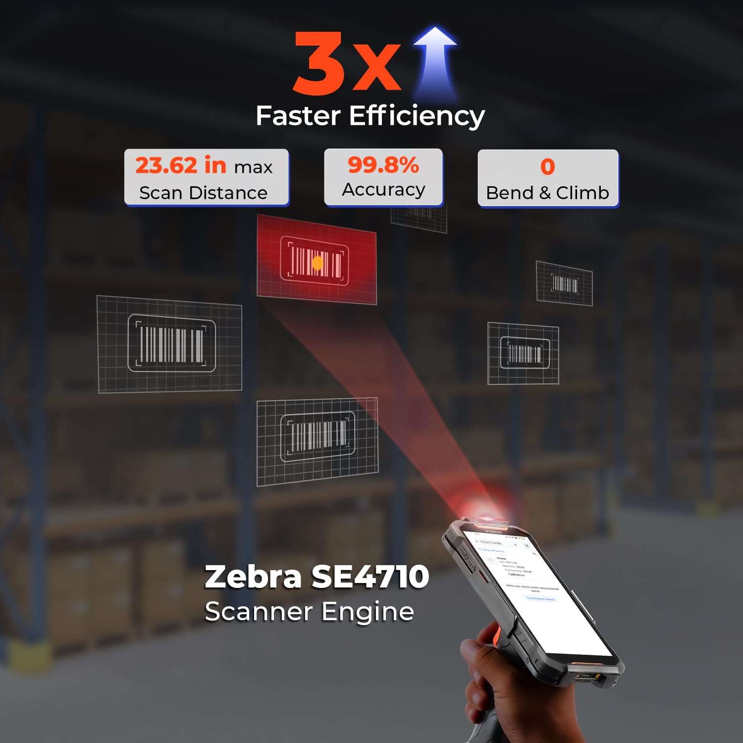 MUNBYN AS01P Barcode Scanner and ILT02 Rugged Tablet 4