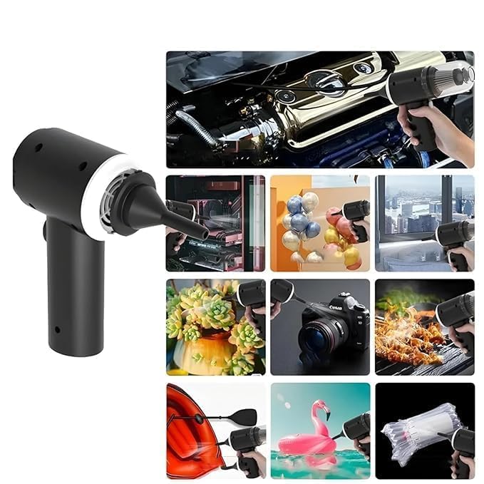 MADHURAM ENTERPRISE 3 in 1 Portable Vacuum Cleaner Duster Blower Air Pump Wireless Handheld Clean Microscopic Dust Like Car, Home, Laptop, Flower, Vehicle Interior Cleaner Vehicle Interior Cleaner 5