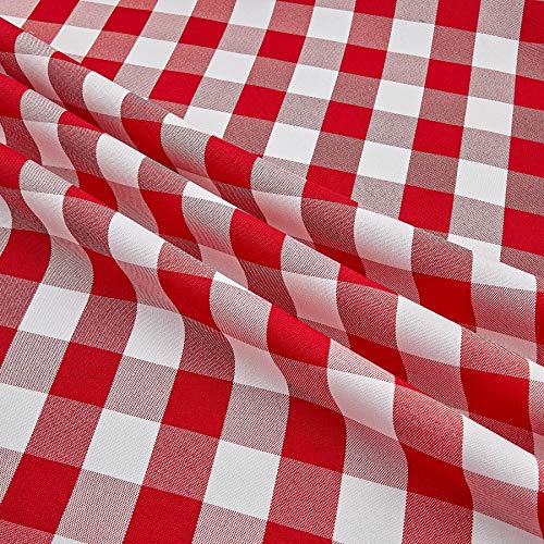 Picnic Gingham Yarn-Dyed Red/White, Fabric by the Yard 2