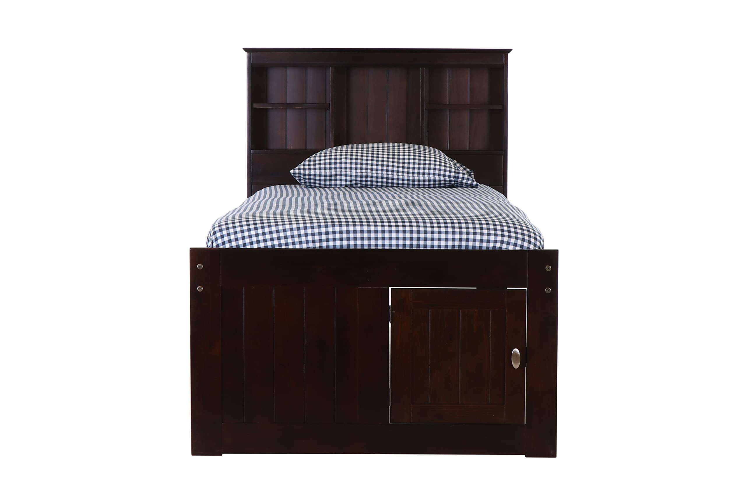 OS Home and Office Furniture Model 82920K6-22 Twin Bookcase Bed with Six Drawers in Dark Espresso 5
