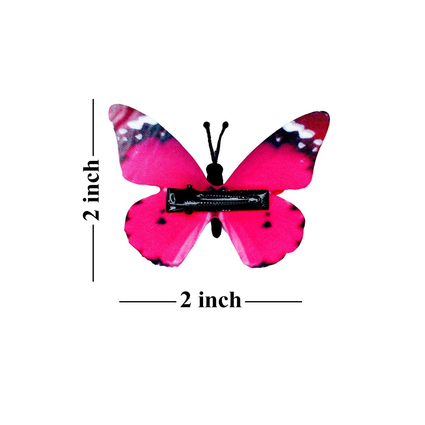 Glan 2 Pieces Butterfly Hair Claw Clips Butterfly Snap Hair Clips for Baby/Teens And Women Hair Styling Accessories (Multicolor) (M9) 2