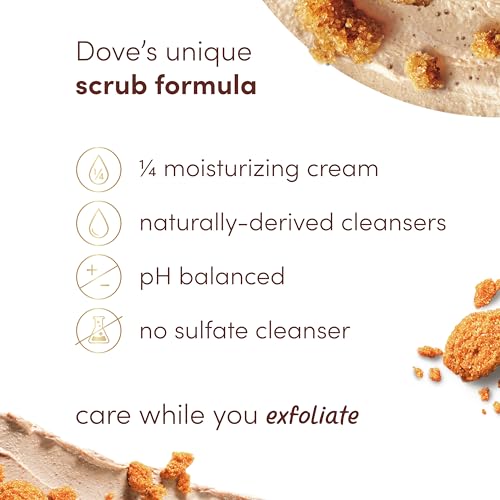 Dove Brown Sugar and Coconut Butter Body Scrub Exfoliates and Deeply Nourishes for Smooth, Radiant Skin 15 oz 4