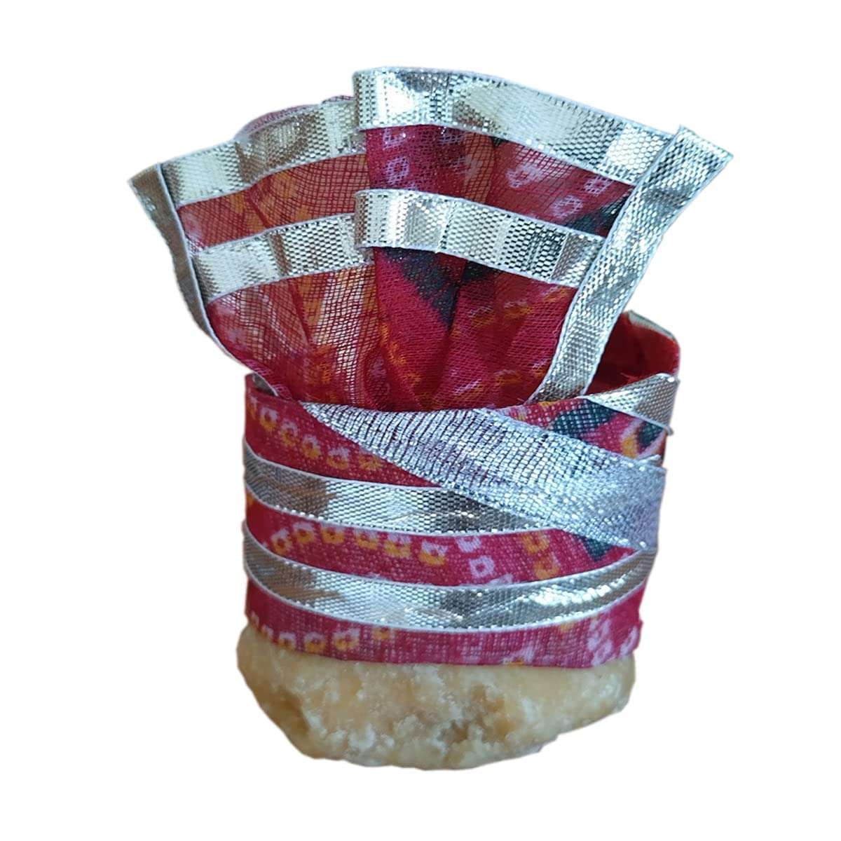 The Bath Stories Small Hand Made Pagdi (Turban) (Size – Length 7 Cms. Height 5 Cms) Only for Decorat Jaggery (Gud) | Laddu | Shaugun Given with Wedding Card Small Gifts for Wedding (Pack of 6) 4