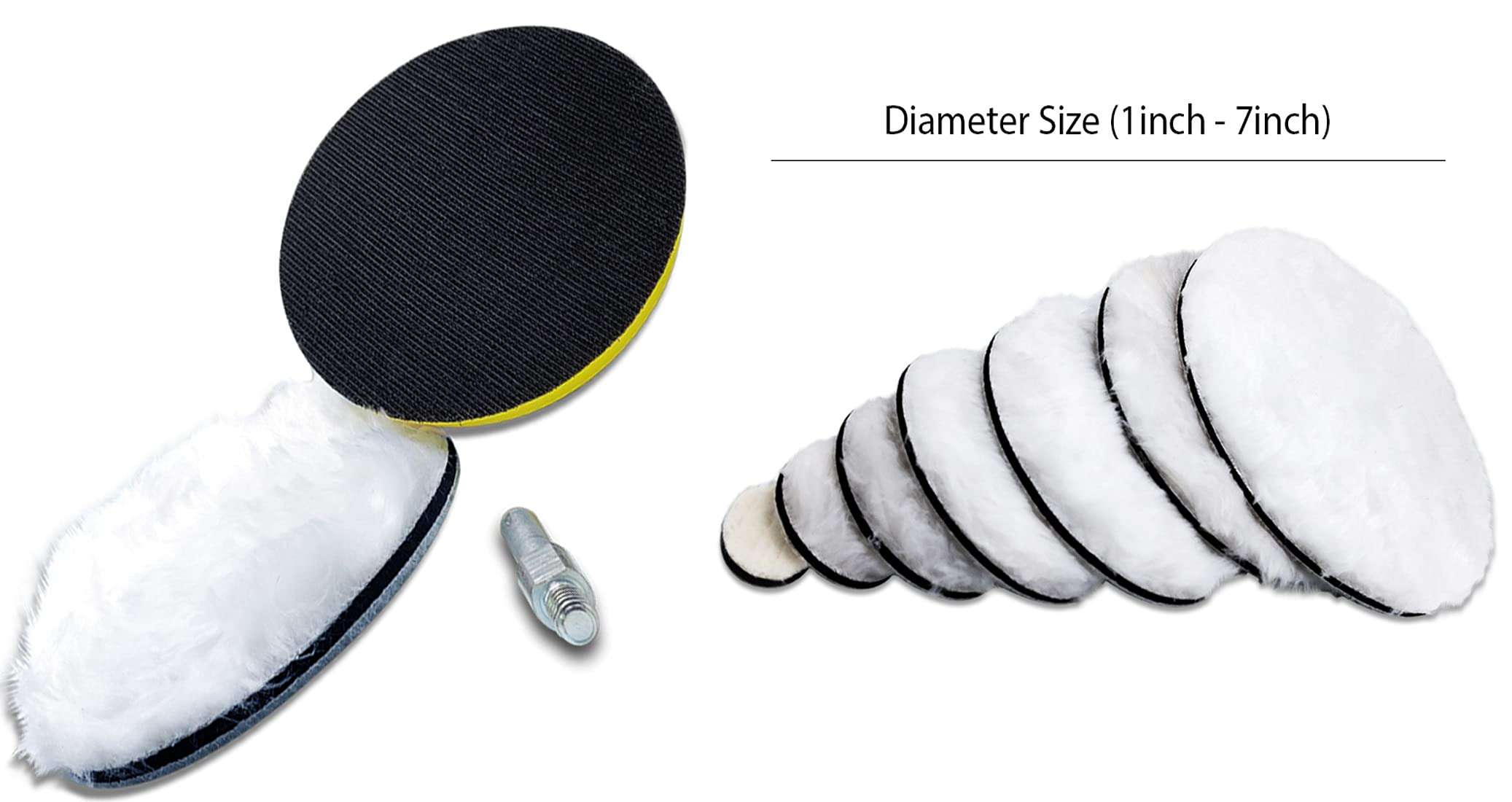 DIY Crafts 3 Pcs, 6" inch Felt Fur Pad Only, Car Motorbike Care Fur Felt Pad For Gross Wax Polishing Buffing Pad Polishing Buffer Drill Adapter M10/14 Conn (3 Pcs, 6" inch Felt Fur Pad Only) 6