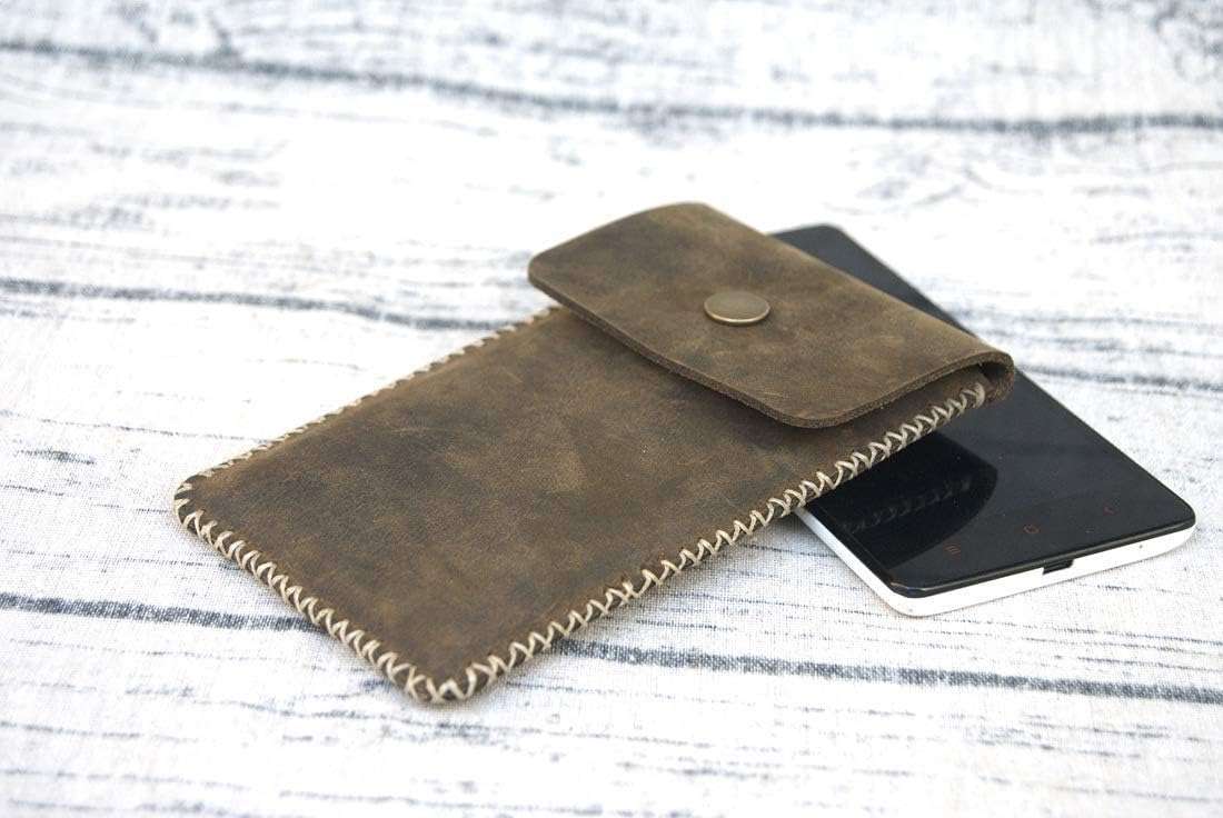 Personalized Custom Handmade Genuine Leather Mobile Phone Cases and Protective Bags 6