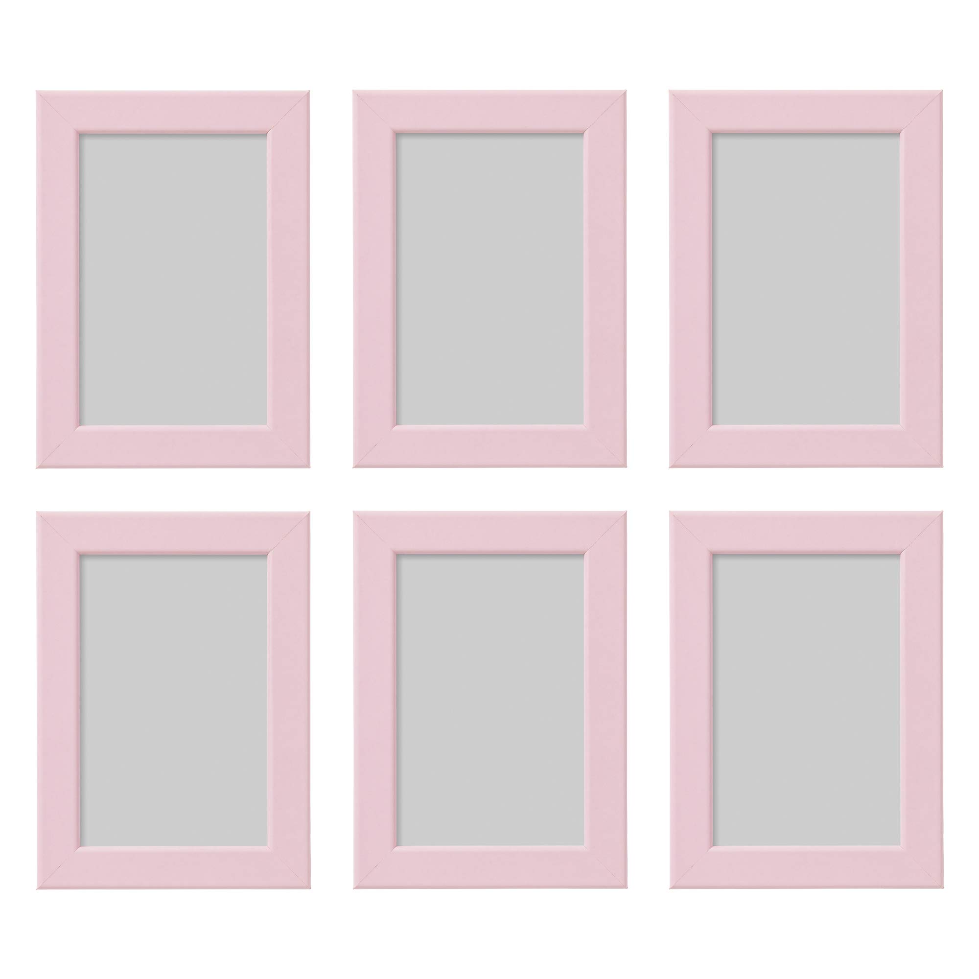 Ikea FISKBO Pink 10x15cm Photo Frame - Set of 6 1