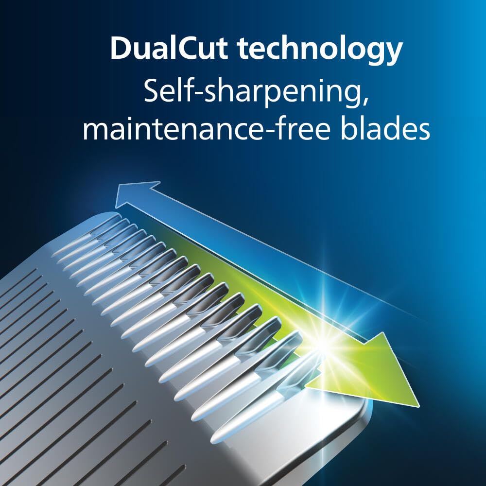 Philips Norelco Multigroom 3000 Series, All-in-One Trimmer, Beard Trimmer and Hair Clipper, 15-Piece Men's Grooming Kit for Head, Beard, Face, Nose, Ears, No Blade Oil Needed, Soft Pouch, MG3770/40 5