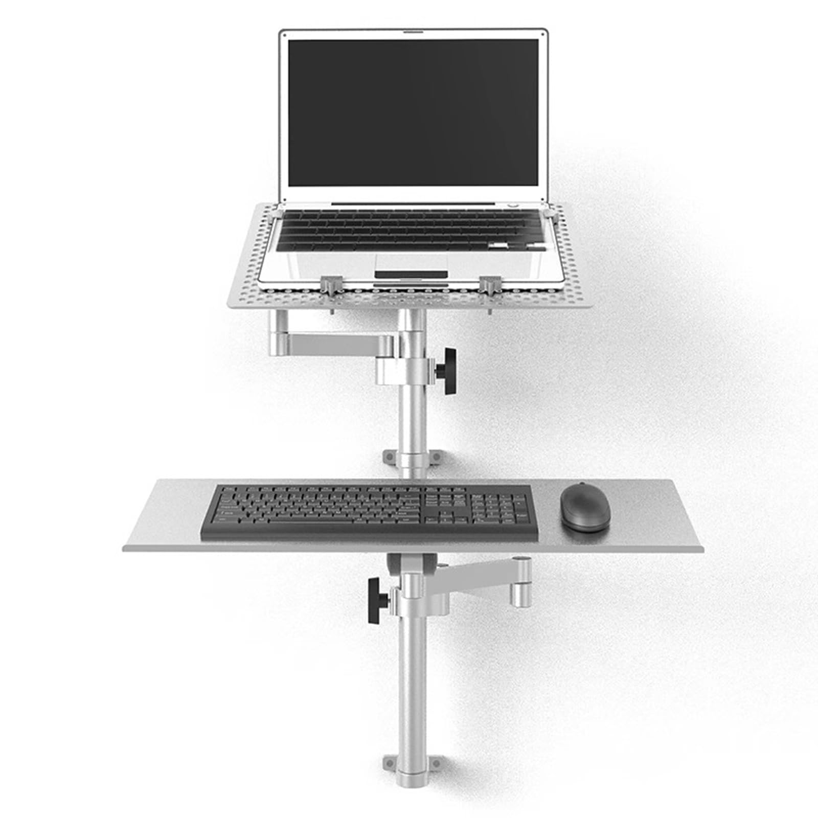 Laptop Wall Mount, Full Motion Adjustable Laptop Extended Arm, Adjustable Height and Angle, Safe Load Capacity 8kg, Fits 10 to 15.6 Inch Screen, for Office, Workstation 1