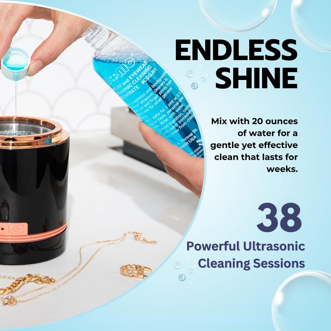 iSonic CSGJ01-8OZx1 Ultrasonic Jewelry/Eye Wear Cleaning Solution Concentrate,Blue 5