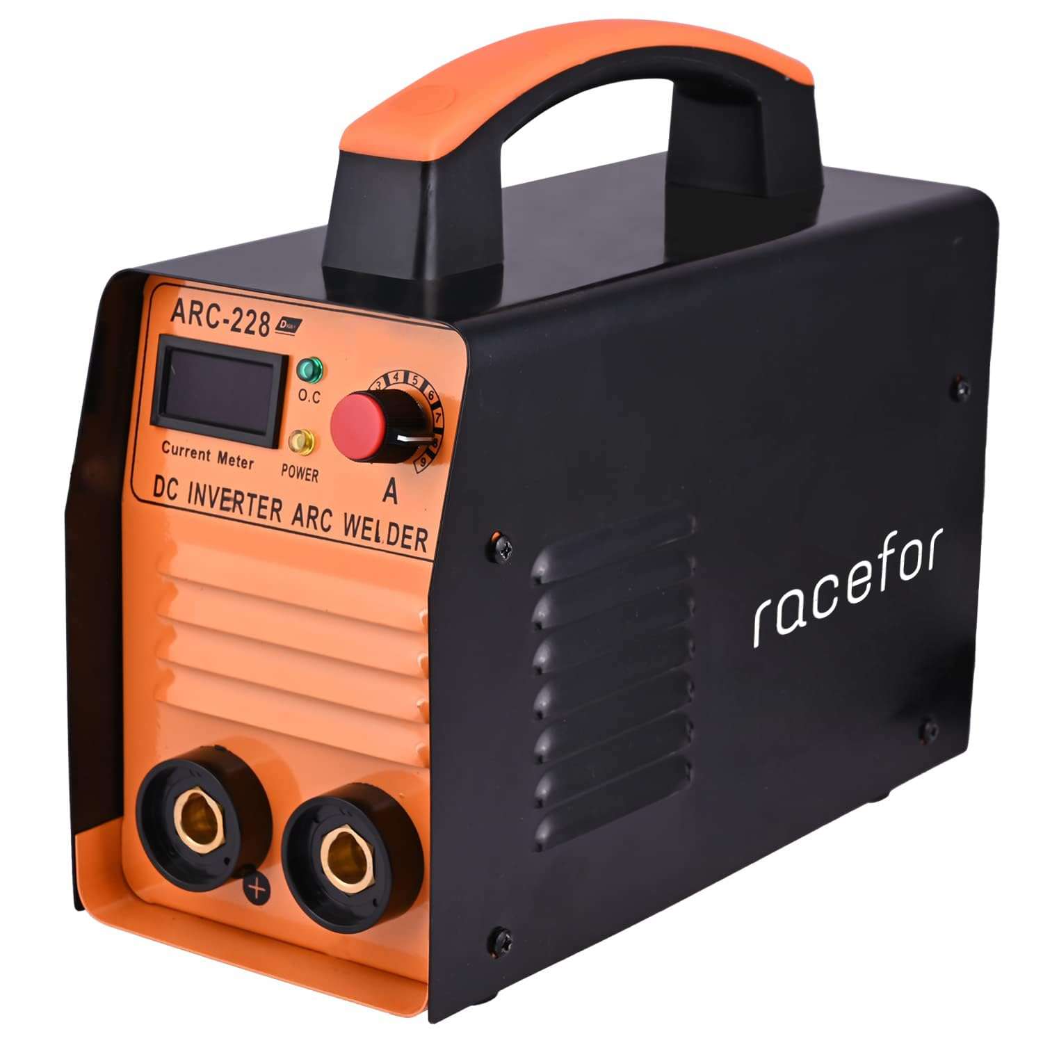 RACEFOR ARC 228D Portable Small 200 amp Single Phase DC Inverter Welding Machine with IGBT Technology, Anti Stick, Hot Start & Digital Display for Home & Professional Use (6 Months Warranty) 1