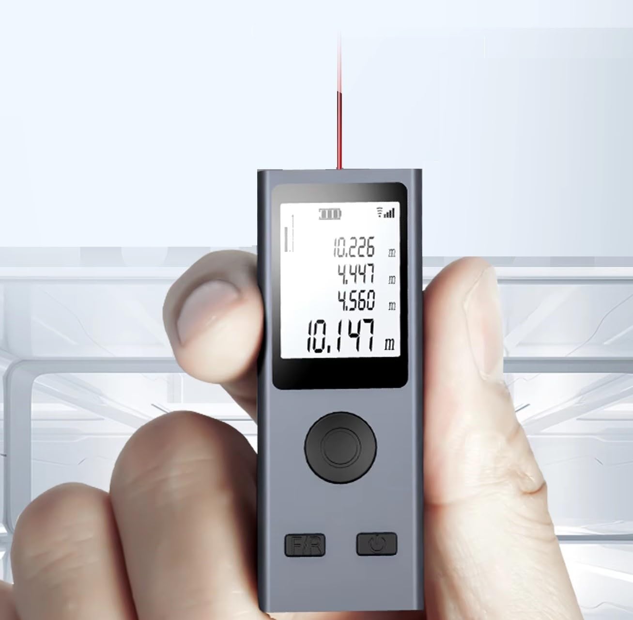 Rangefinder Laser Distance Measuring Device | 98ft Range | Digital Range Finder USB Rechargeable | ±0.078mm Accuracy, HD Backlit Portable Laser Tape | Handheld Smart Measure Device m/in/ft (30M/98ft) 1