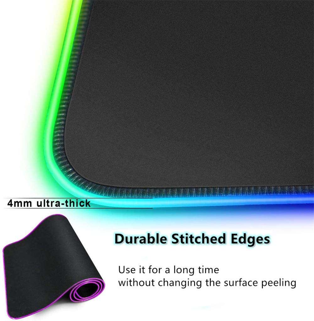 Gaming Mouse Pads Dj Hand Drive Led Gaming RGB Gamer Large Mousepad Lighting USB Keyboard Colorful Desk Pad for Pc Laptop Desktop 700X300mm 4
