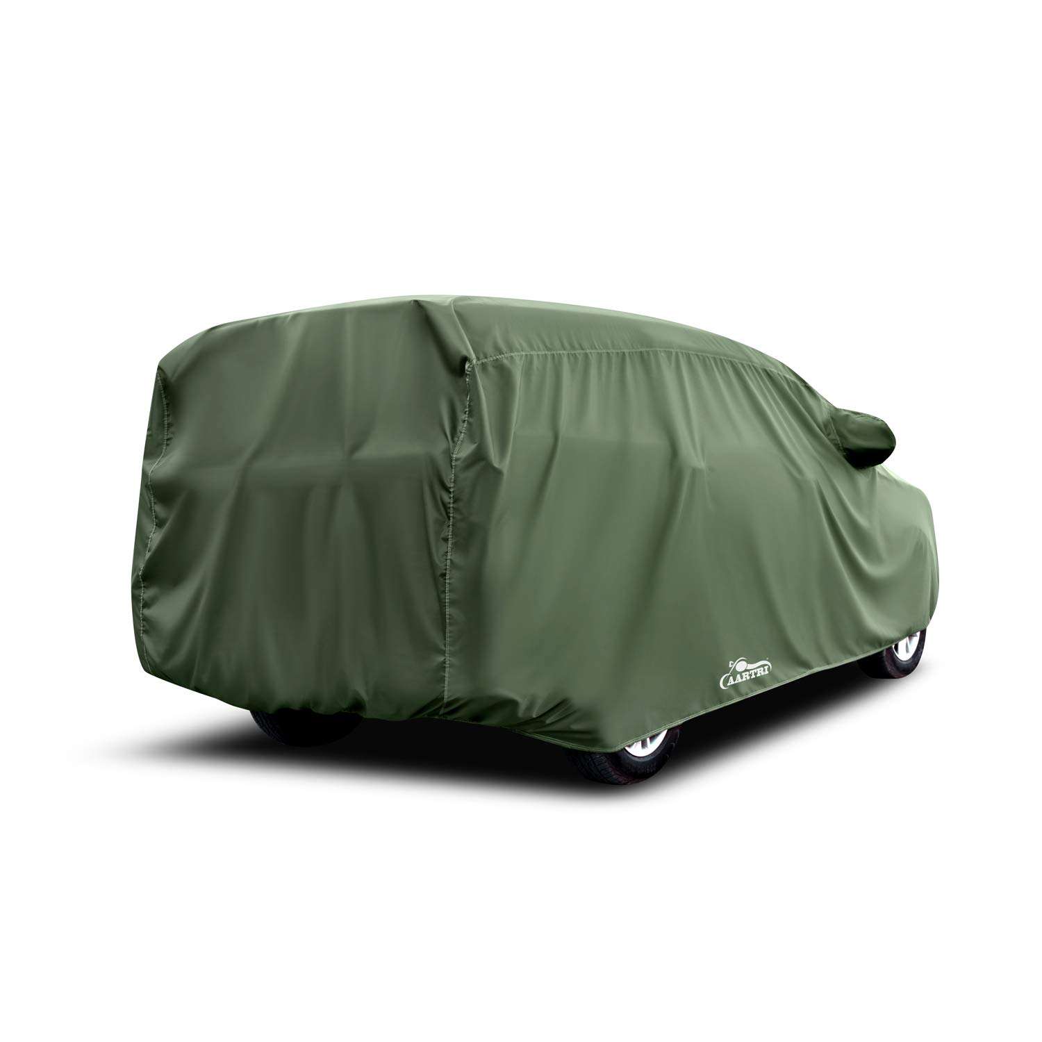 XG Brand 6X6 Material Fabric 100% Waterproof Car Cover for Tata Sumo (Dark Green with Mirror Pockets) 5