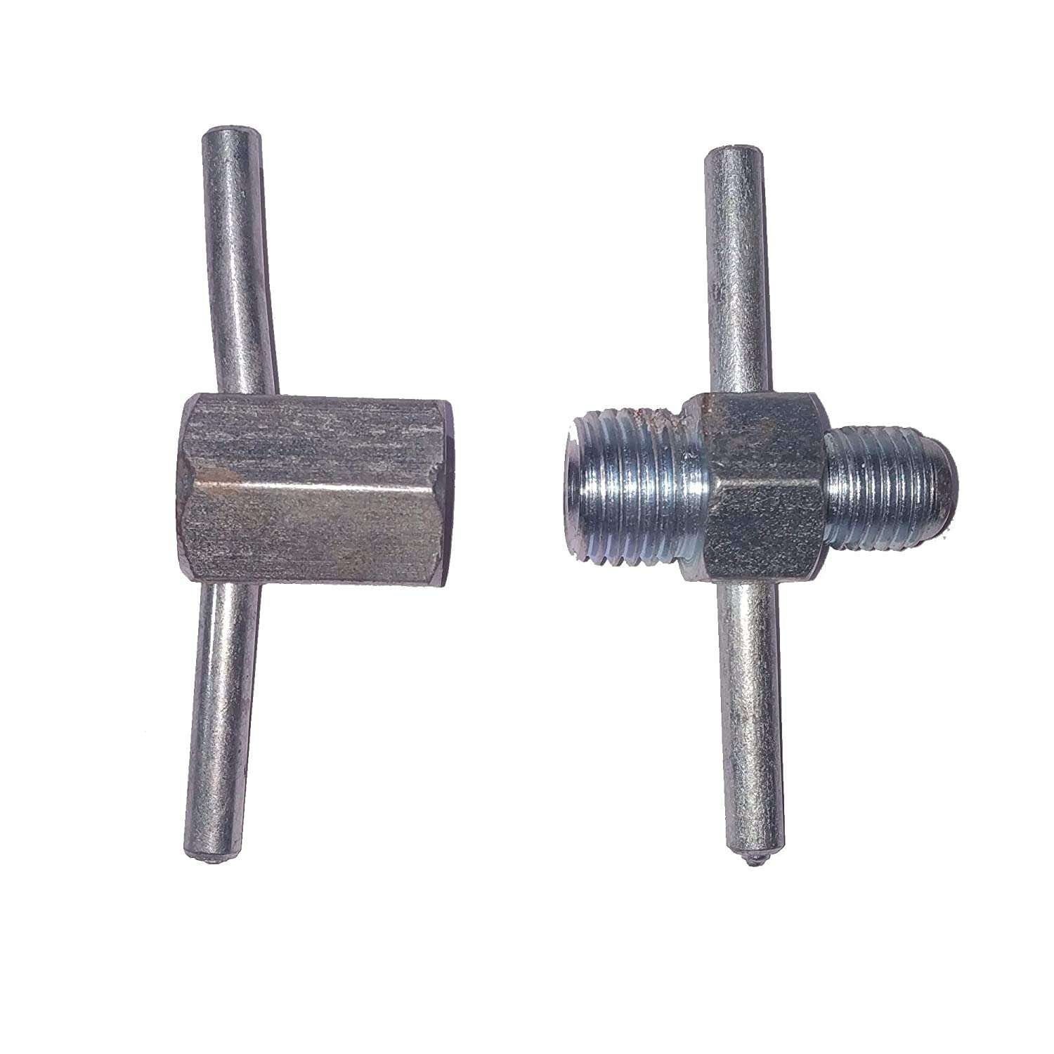 WHITEFLIP AA Coupler for 1/4 and 3/16 Pumping and Flushing for Refrigerator and AC Use (Silver) 3