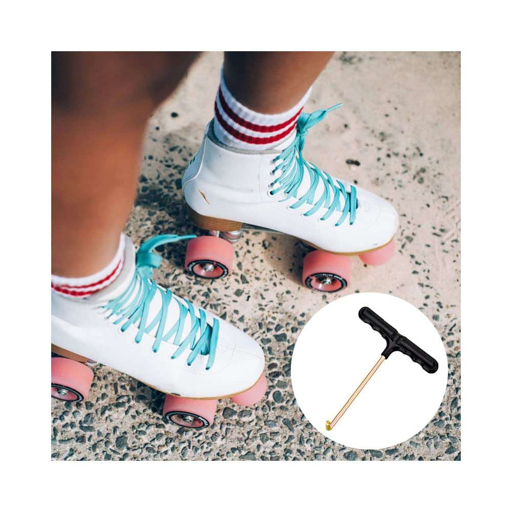 Wmzjnljy 4pcs Skate Lace Tightener Shoe Lace Tightner Shoe Lace Puller Ice Roller Skate Tool Stainless Steel Hockey Sports Skate Key Tool for Trampoline Spring Pull Tool Kit(J01-4) 6