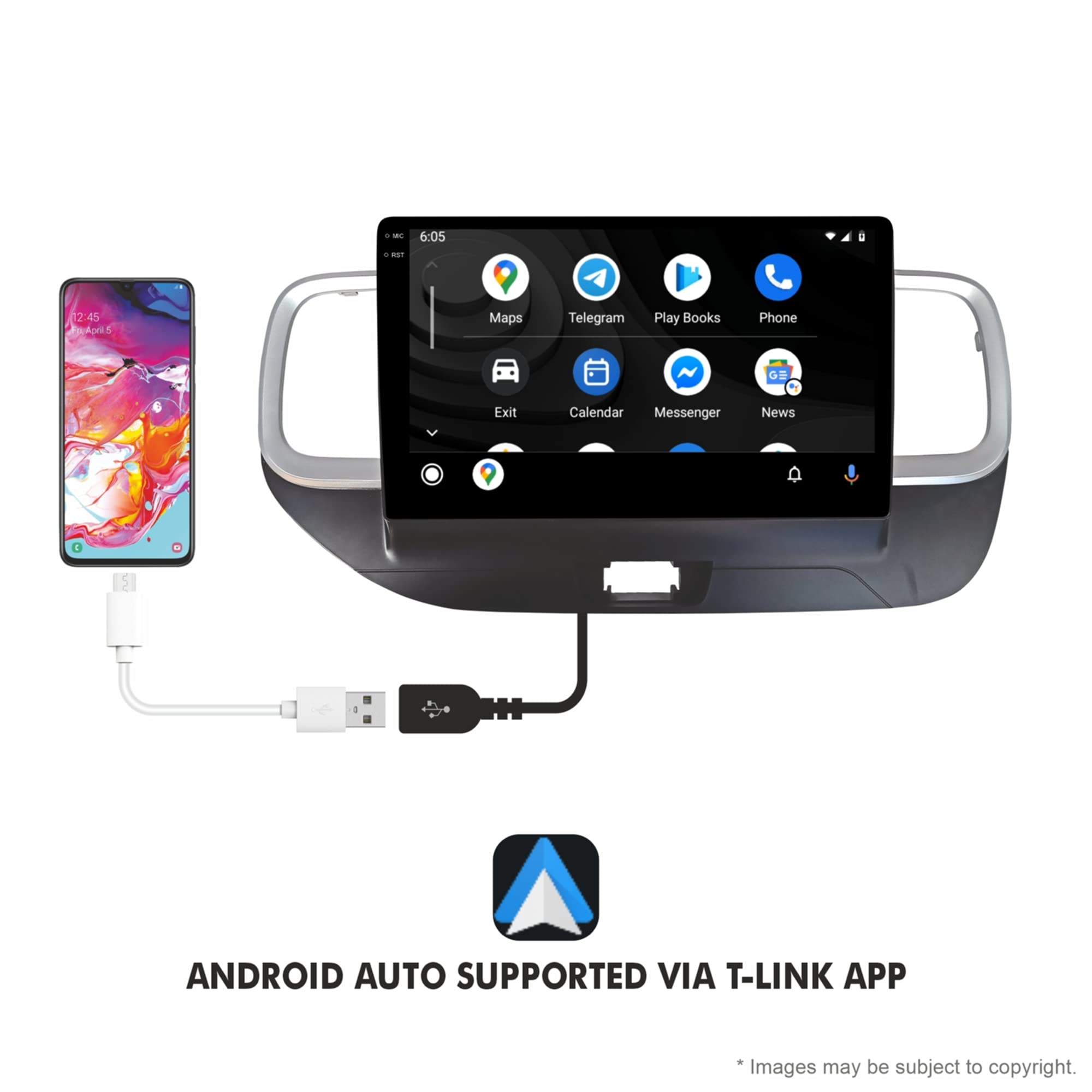 Mega Audio 10 Inches Newly Launch Advanced Android 10 System for Hyundai Venue with 2GB/32GB RAM & ROM with Wireless Apple Carplay and Android Auto 4