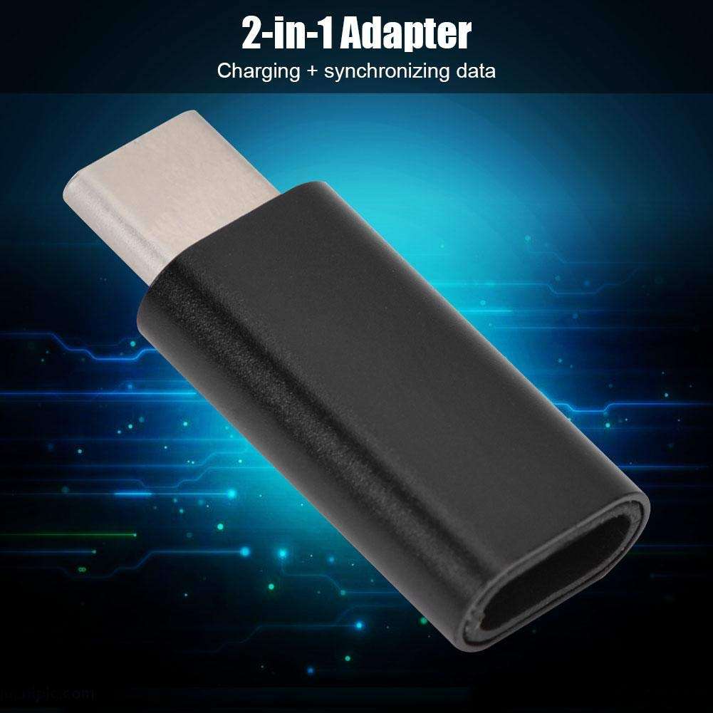 Adapter to Type-c Converter USB Female to USB C Male Convert Connector Lighting Cable (Female) to USB Type C (Male)(Black) 6