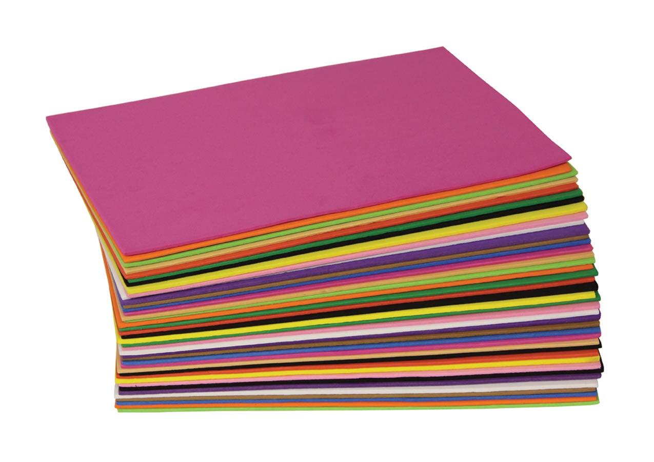 Creativity Street WonderFoam Foam Sheets, 5.5-inches x 8.5-inches, Assorted Colors, 40 Sheets (AC4301) 3