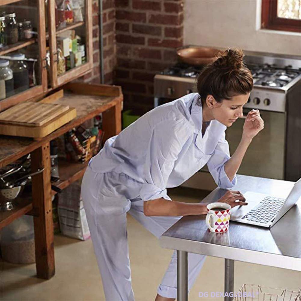 DG DEXAGLOBAL Beauty Stainless Steel Heavy Table 45" x 26" x 34" Inches LxBxH 5 Year Manufacturing Warranty 6