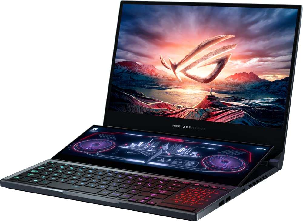 ASUS ROG Zephyrus Duo 15 Gaming Laptop, 15.6” 300Hz FHD IPS Type, NVIDIA GeForce RTX 2080S Max-Q, Intel Core i9-10980HK, 16GB DDR4, 1TB PCIe SSD, Per-Key RGB, Thunderbolt 3, Win10 Pro, GX550LXS-XS96 3