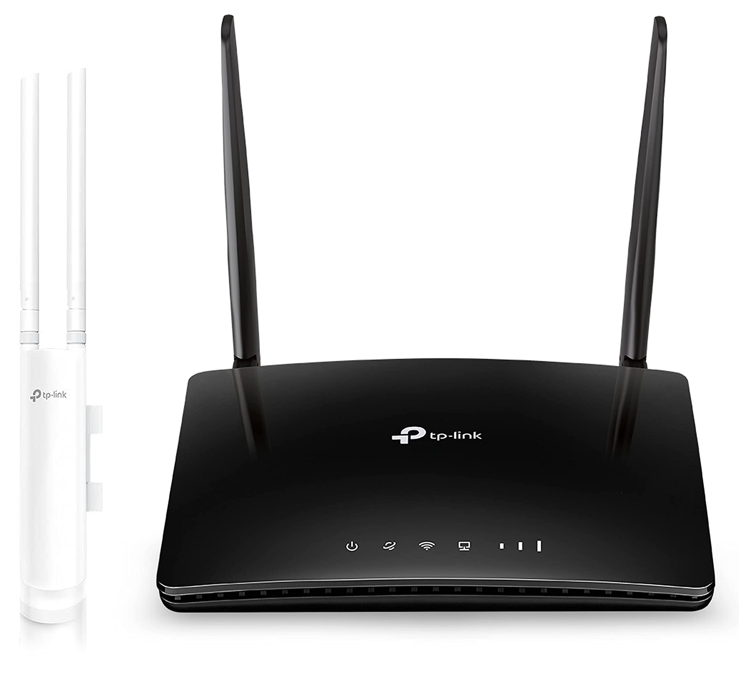 TP-Link TL-MR6400 300Mbps 5 GHz 4G Mobile Wi-Fi Router, 4 Ports, High Reception Sensitivity & Omada N300 Outdoor Wireless N Access Point 300Mbps Wi-Fi Waterproof, Dustproof