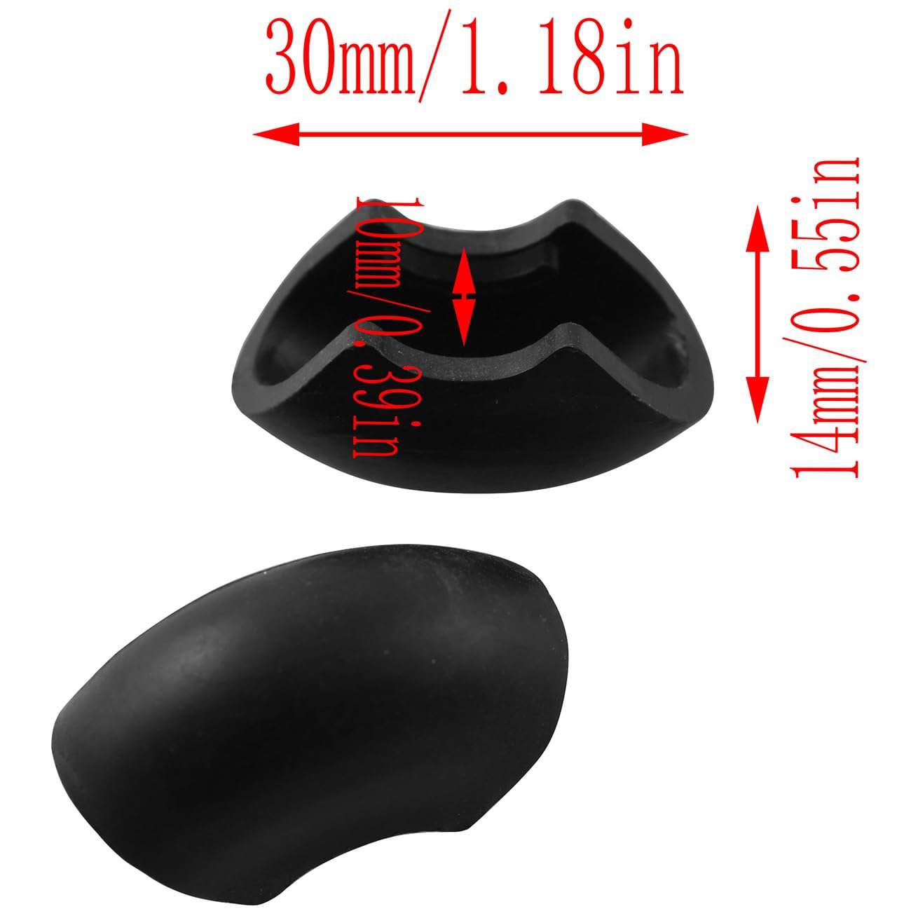 LQ Industrial 10PCS Bent Pad Open Foot Round Tube Non Slip Rubber Foot Pad U Shaped Furniture Protection Chair Leg Cap Suitable for Hardwood Floor Scratch Protection Leg Sleeve Black. 3