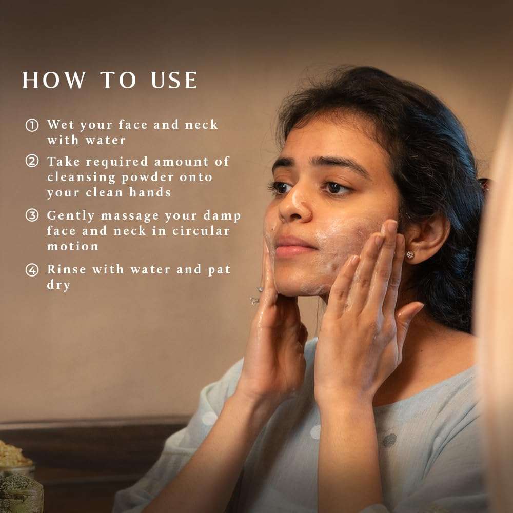 Old School Rituals Hand-Worked Red Sandalwood & Saffron Glow Defining Cleansing Powder (Face Wash Powder) | 60 Grams 5