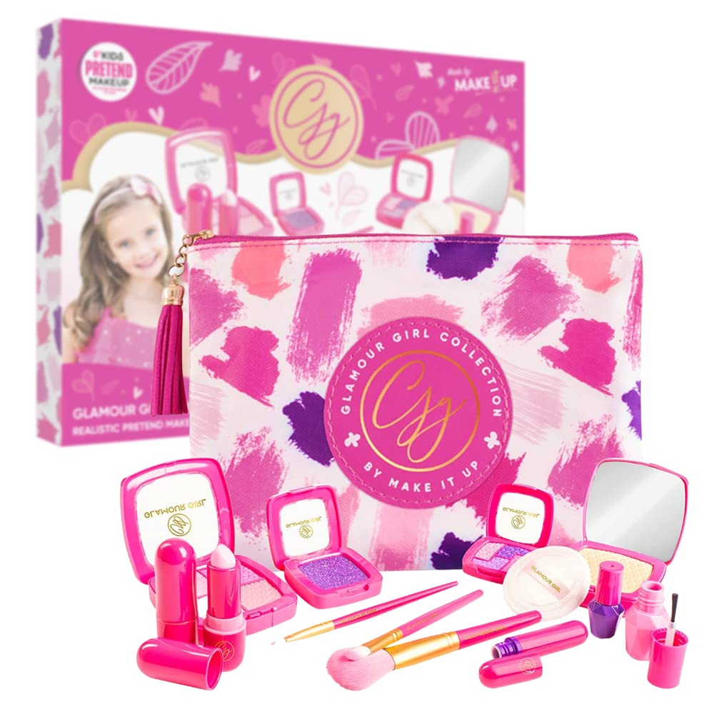Pretend Play Kids Makeup Kit I Toddler Girl Toys Make Up Set with Cosmetic Bag I Toddler Makeup Kit for Toddler Vanity I Original Pretend Makeup Kit for Girls Gifts Play Makeup Kit for 2 Year Old & Up 1